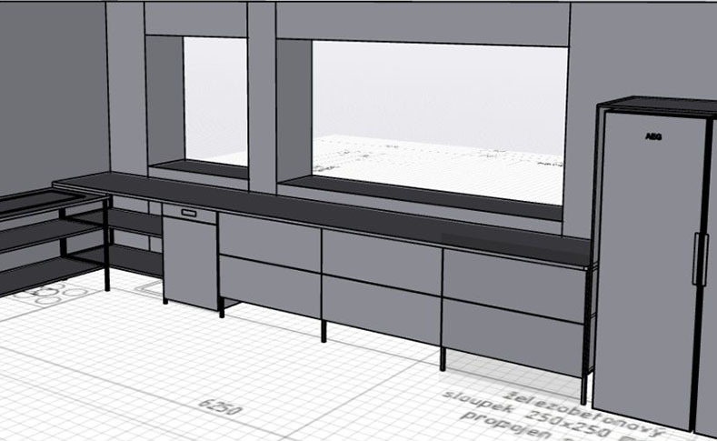 3D vizualizace kuchyně