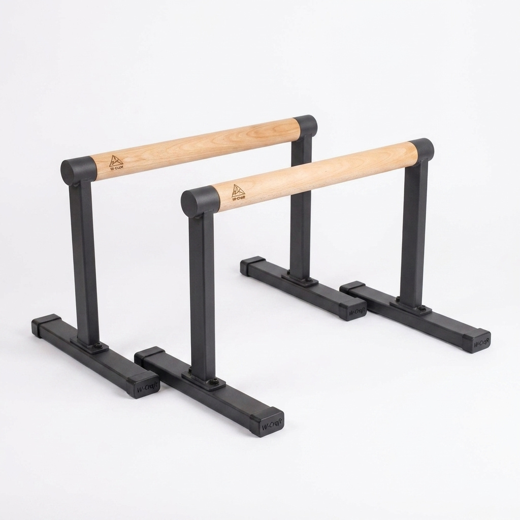 Vysoké stálky parallettes z kovu a dřeva | W-Craft